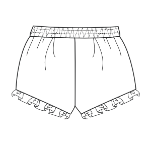 Moldes de confeccion para BEBES Shorts Short bebe 0121